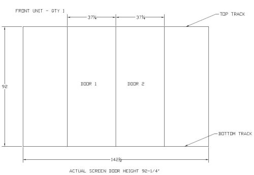 Double sliding patio screen doors