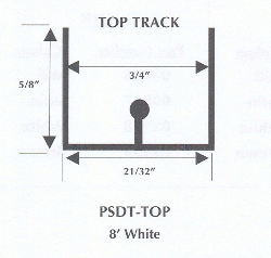 Top track for sliding screen door