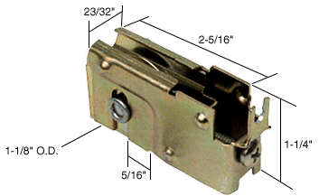 D1527 1-1/8 dia patio door roller