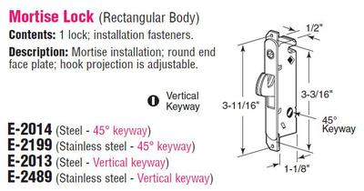 Prime Line lock models which will fit the door above