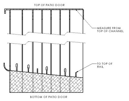 Measuring screen door height on outside