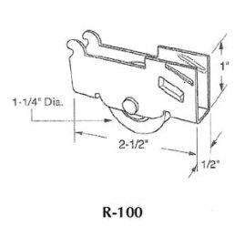 Patio door roller - R100