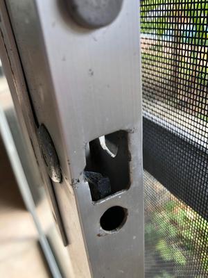 Typical Acorn lock mortise holes