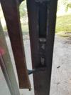 Interior sliding door flush handle with key cylinder
