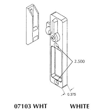 NARROW STYLE SCREEN DOOR LOCK PART # 07103