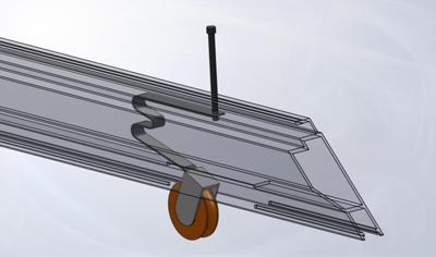 roller mounted inside screen door horizontalrail