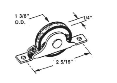 Replacement garage sliding door screen roller