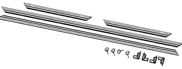 Sliding screen door kit components