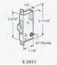 patio door mortise lock E-2011