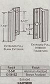 Kawneer Peachtree Patio Door Handle